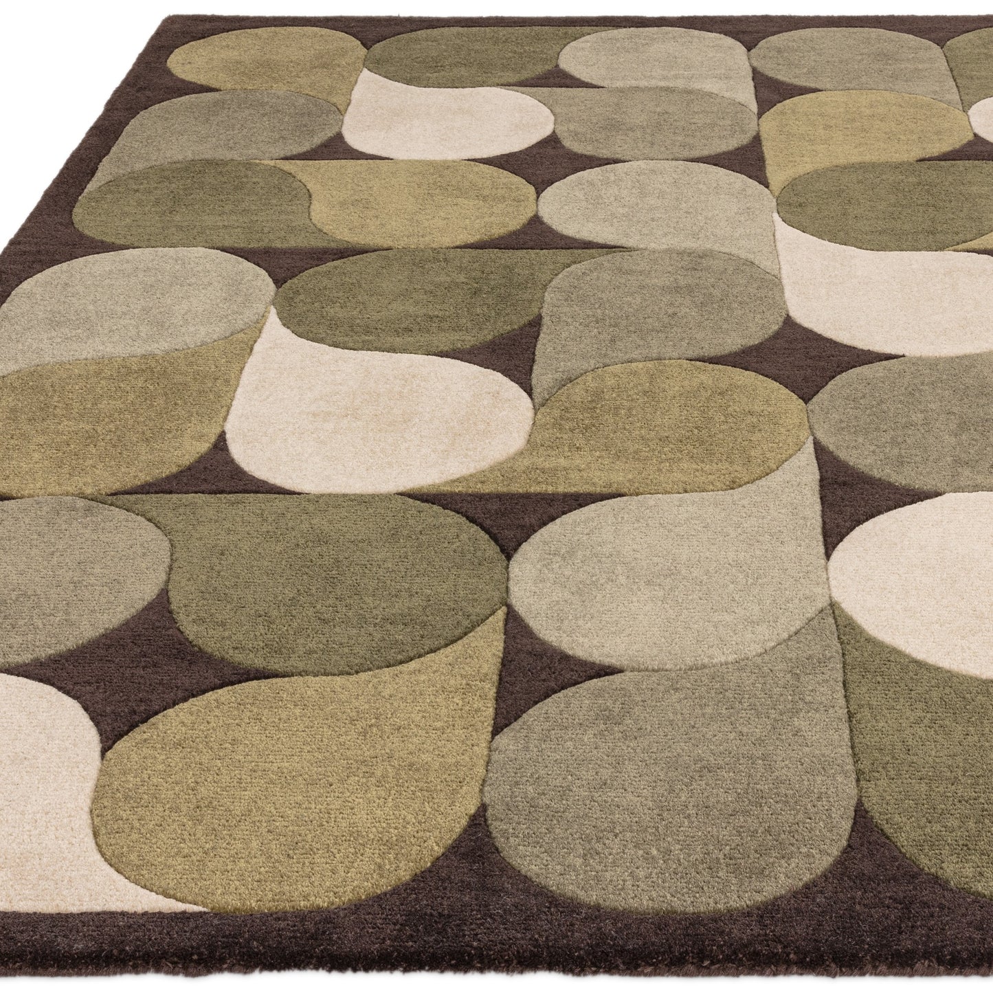 Romy Jive 15 Geometric Modern Rugs in Green