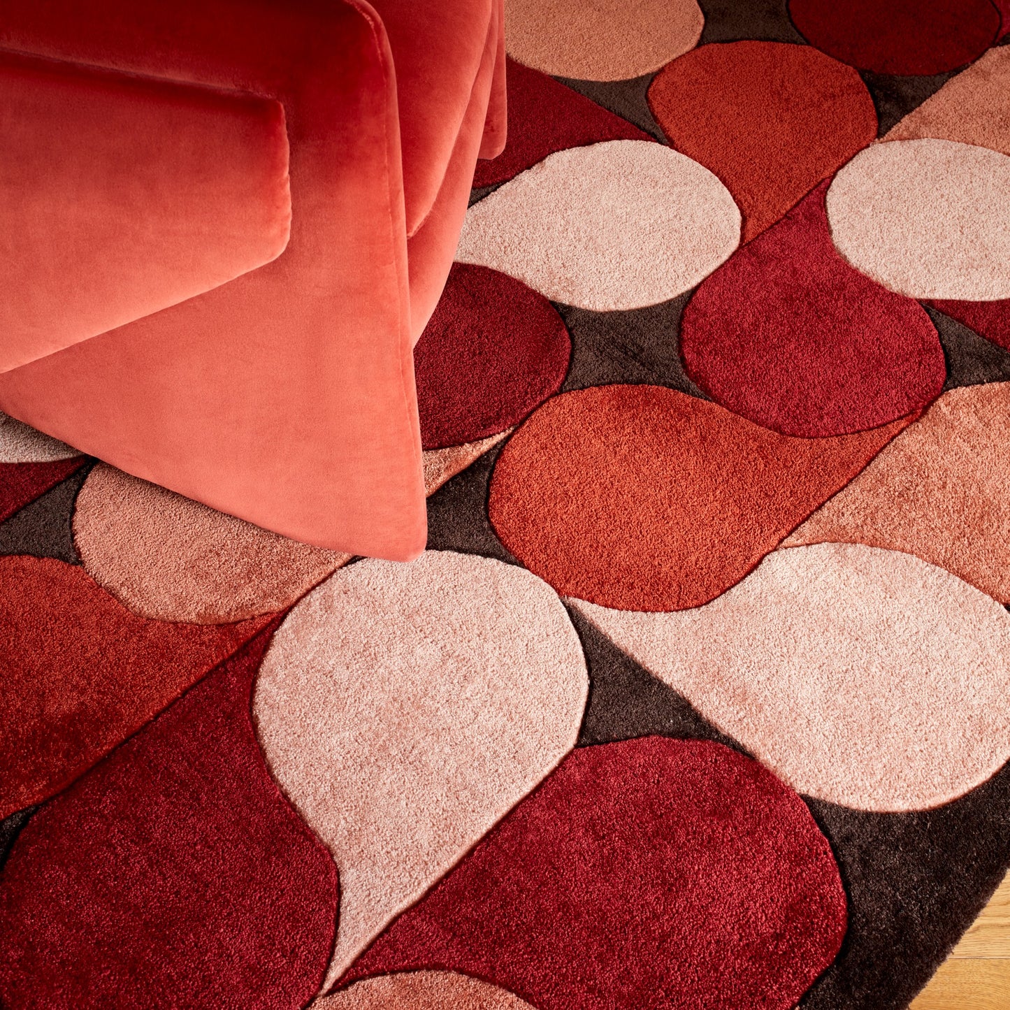 Romy Jive 14 Geometric Modern Rugs in Red