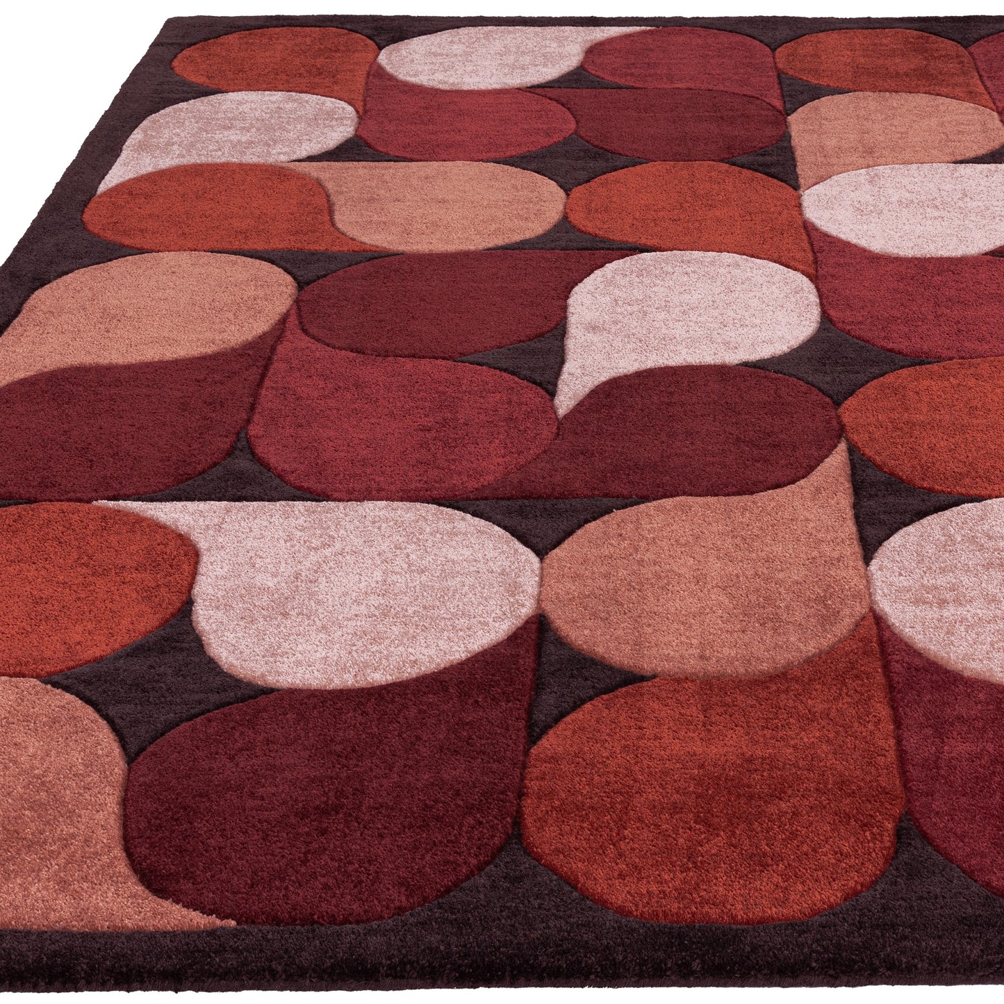Romy Jive 14 Geometric Modern Rugs in Red