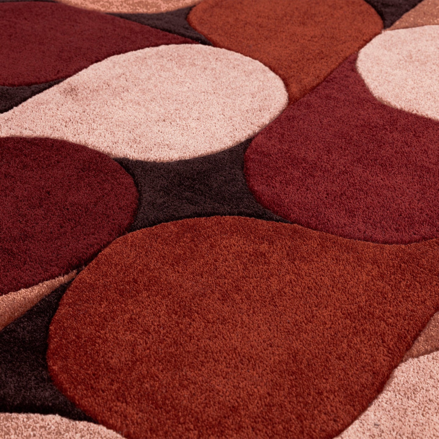 Romy Jive 14 Geometric Modern Rugs in Red
