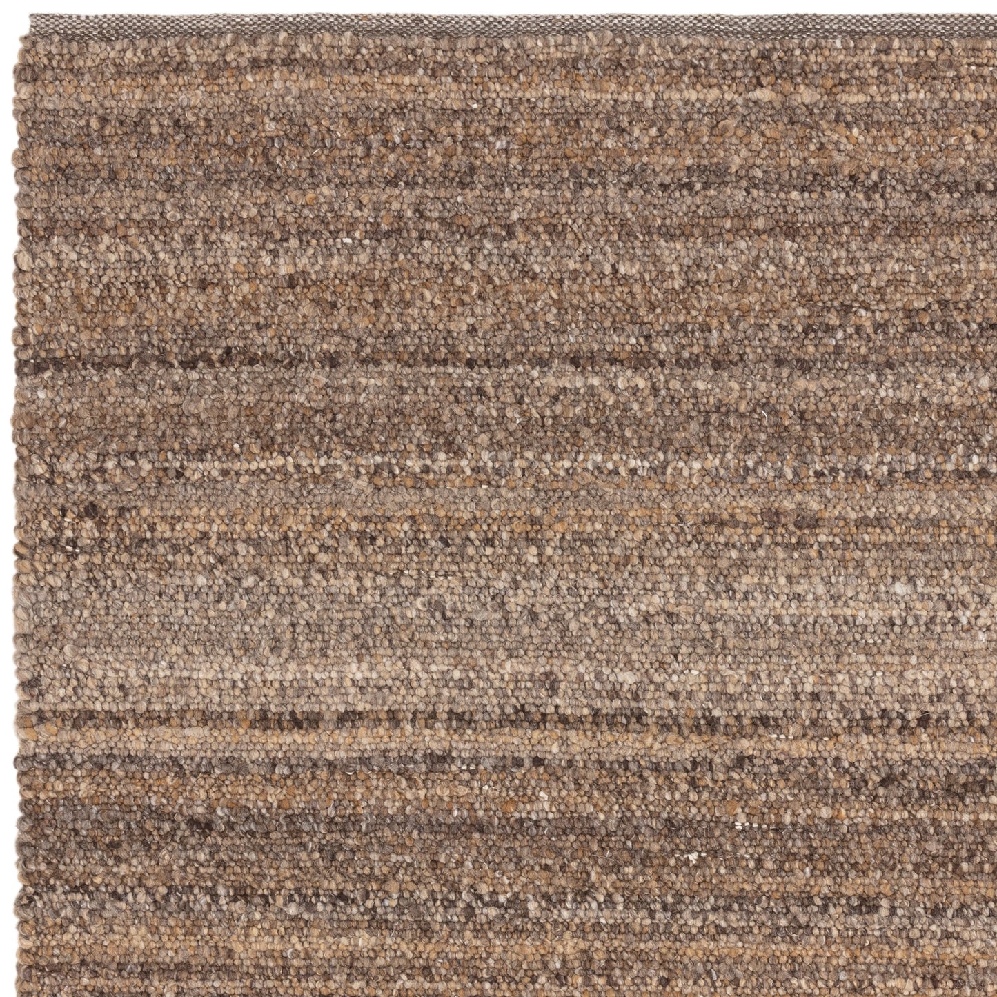 Abbus Modern Boucle Flatweave Rugs in Brown