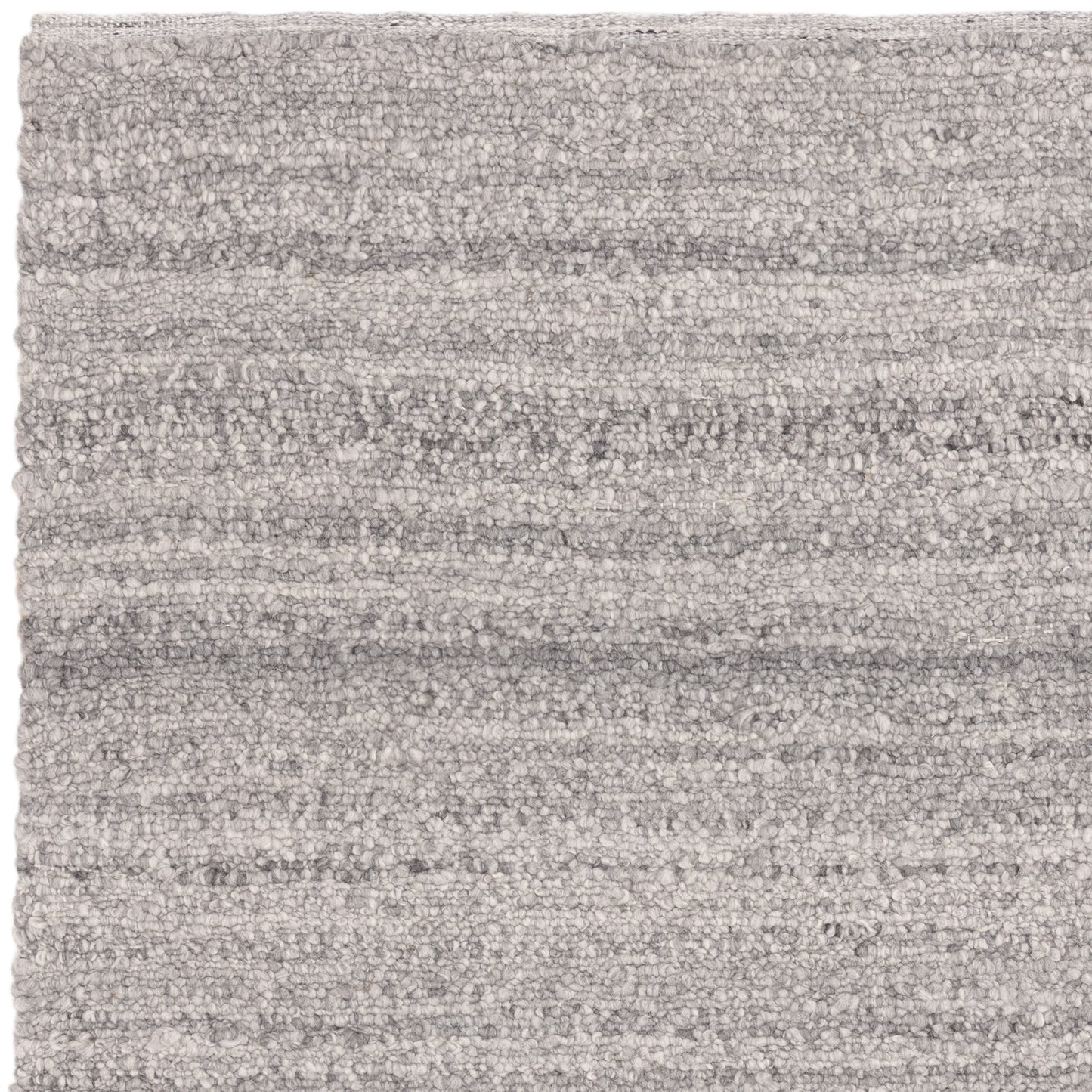 Abbus Modern Boucle Flatweave Rugs in Steel Grey