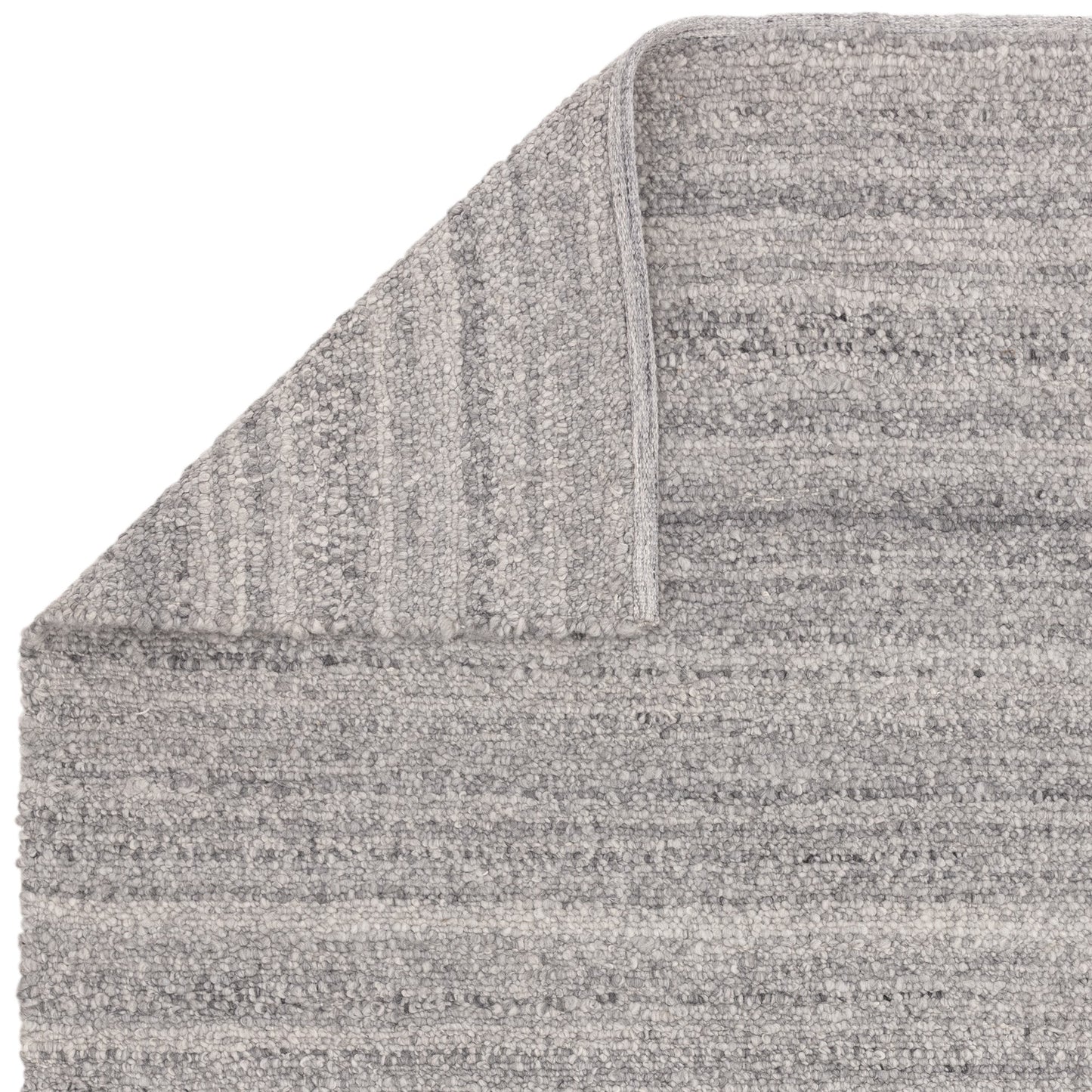 Abbus Modern Boucle Flatweave Rugs in Steel Grey