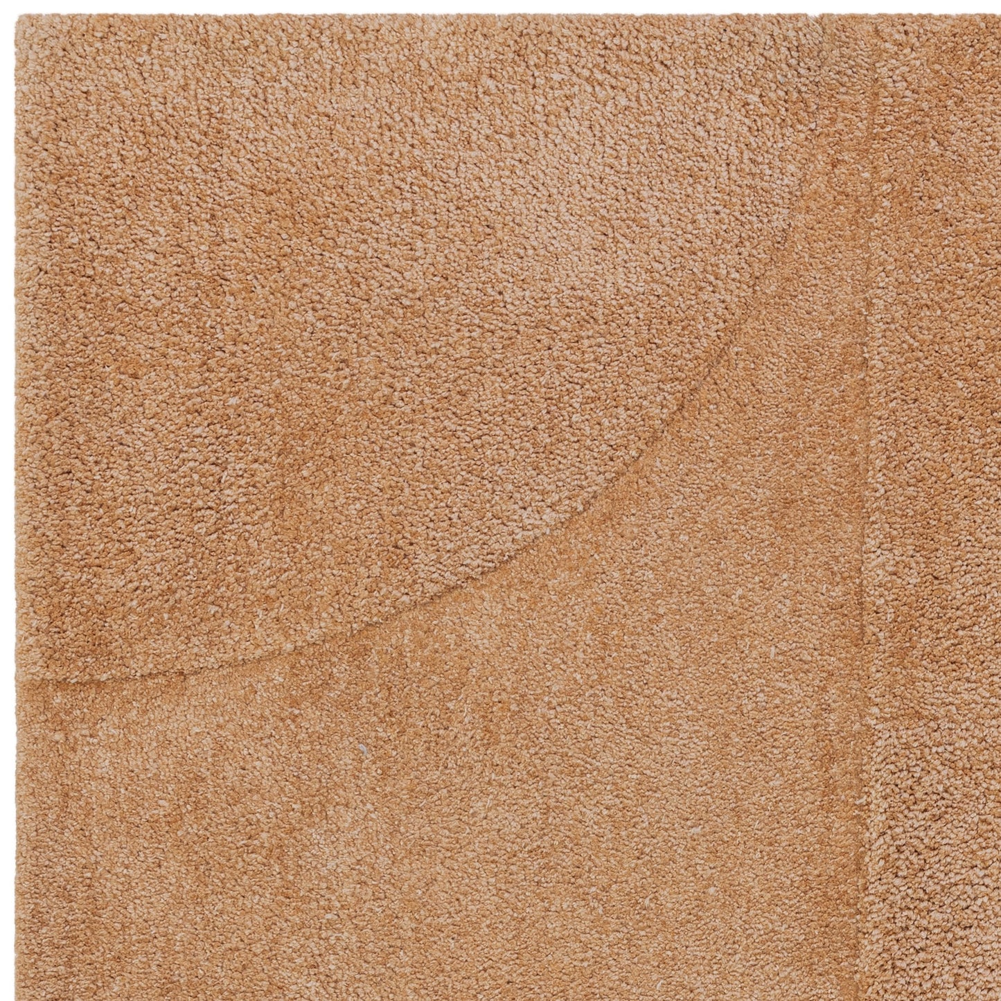 Tova Modern Plain Carved Geometric Rugs in Clay Brown