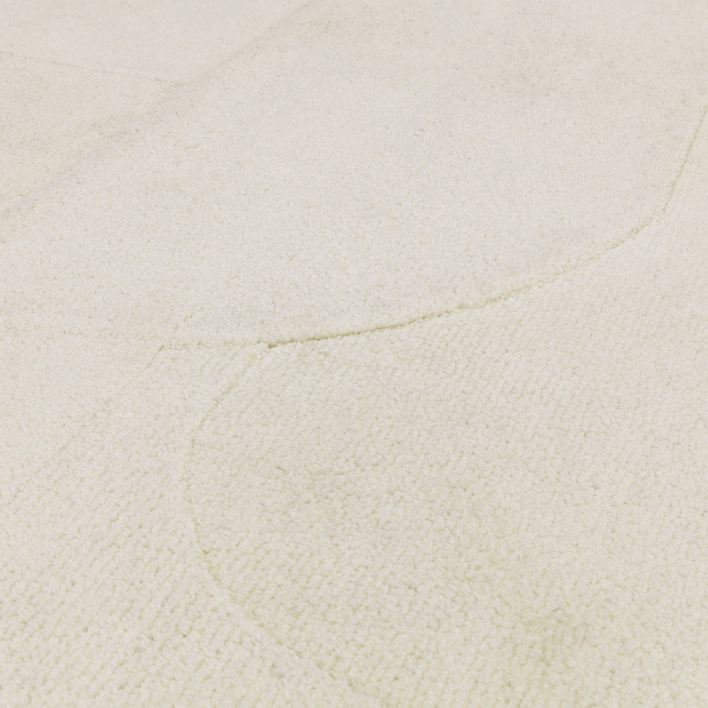 Tova Modern Plain Carved Geometric Rugs in Ivory White