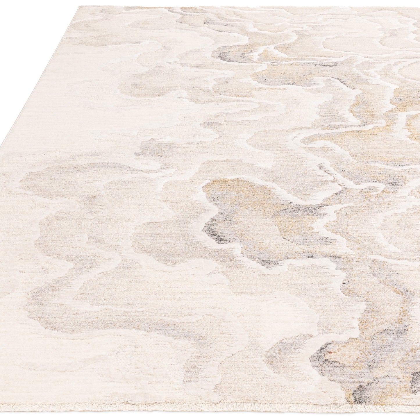 Seville Setas Modern Abstract Rugs in Beige Natural