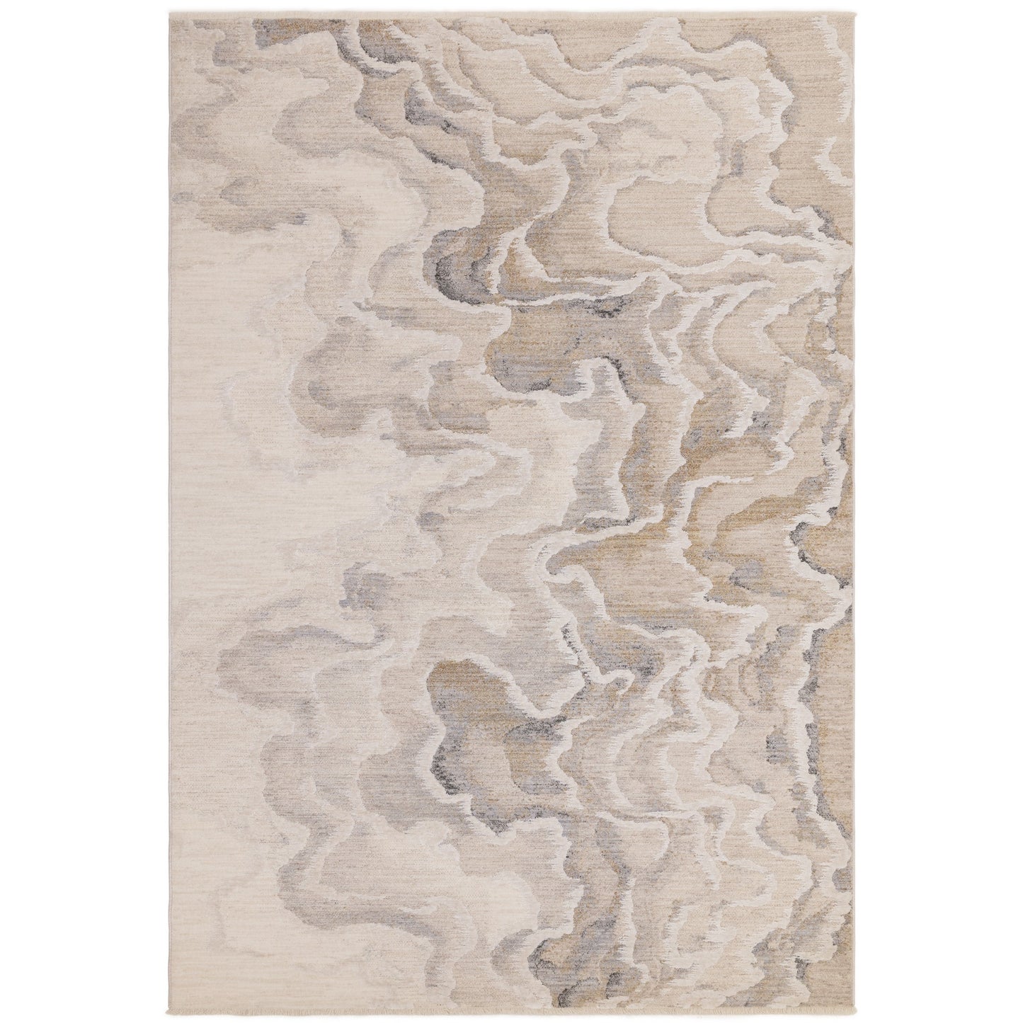 Seville Setas Modern Abstract Rugs in Beige Natural
