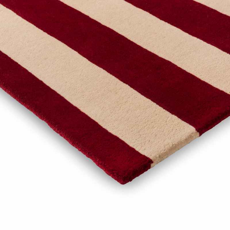 Ralli Wool Stripe Rugs 132603 by Marimekko in Burnt Orange