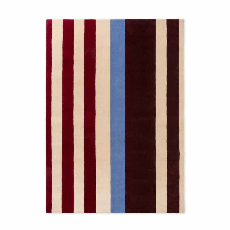Ralli Wool Stripe Rugs 132603 by Marimekko in Burnt Orange