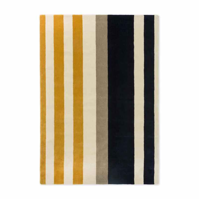 Ralli Wool Stripe Rugs 132606 by Marimekko in Yellow