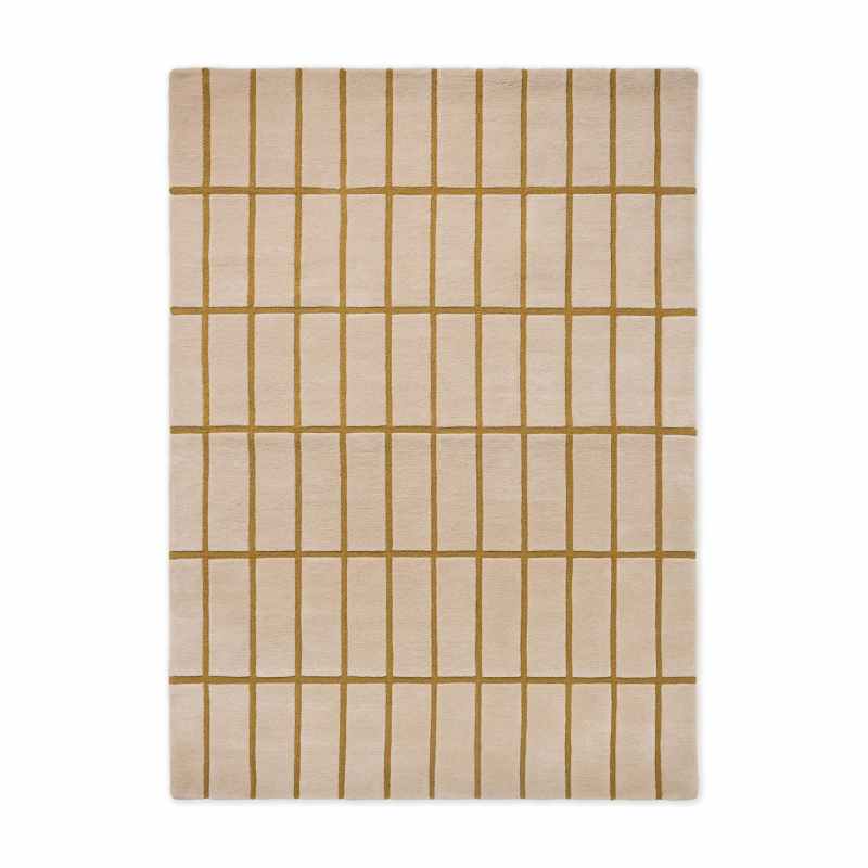 Tiiliskivi Wool Geometric Rugs 132906 by Marimekko in Bronze Yellow