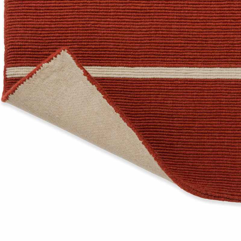 Tiibet Wool Geometric Rugs 132803 by Marimekko in Burnt Orange