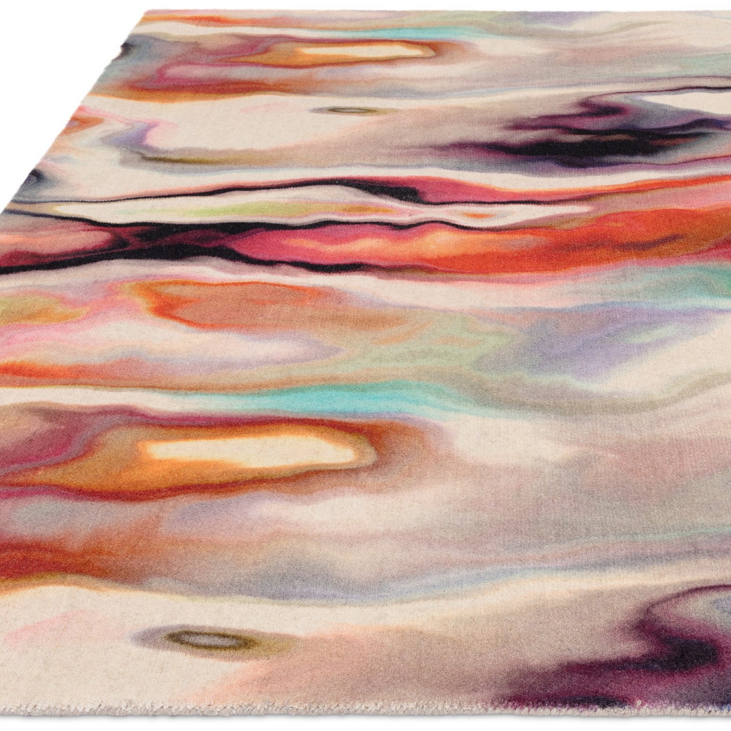 Vision Impression Modern Abstract Wool Rug in Multi