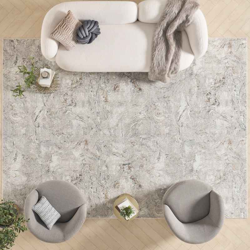 Glitz GLZ20 Abstract Rug by Nourison in Grey Multi