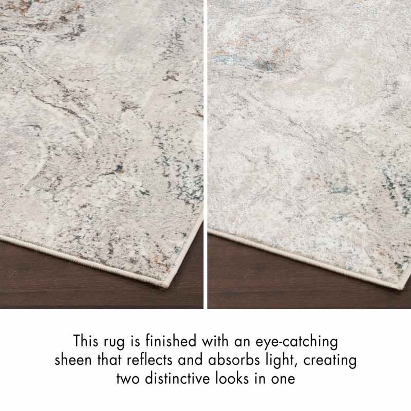 Glitz GLZ20 Abstract Rug by Nourison in Grey Multi