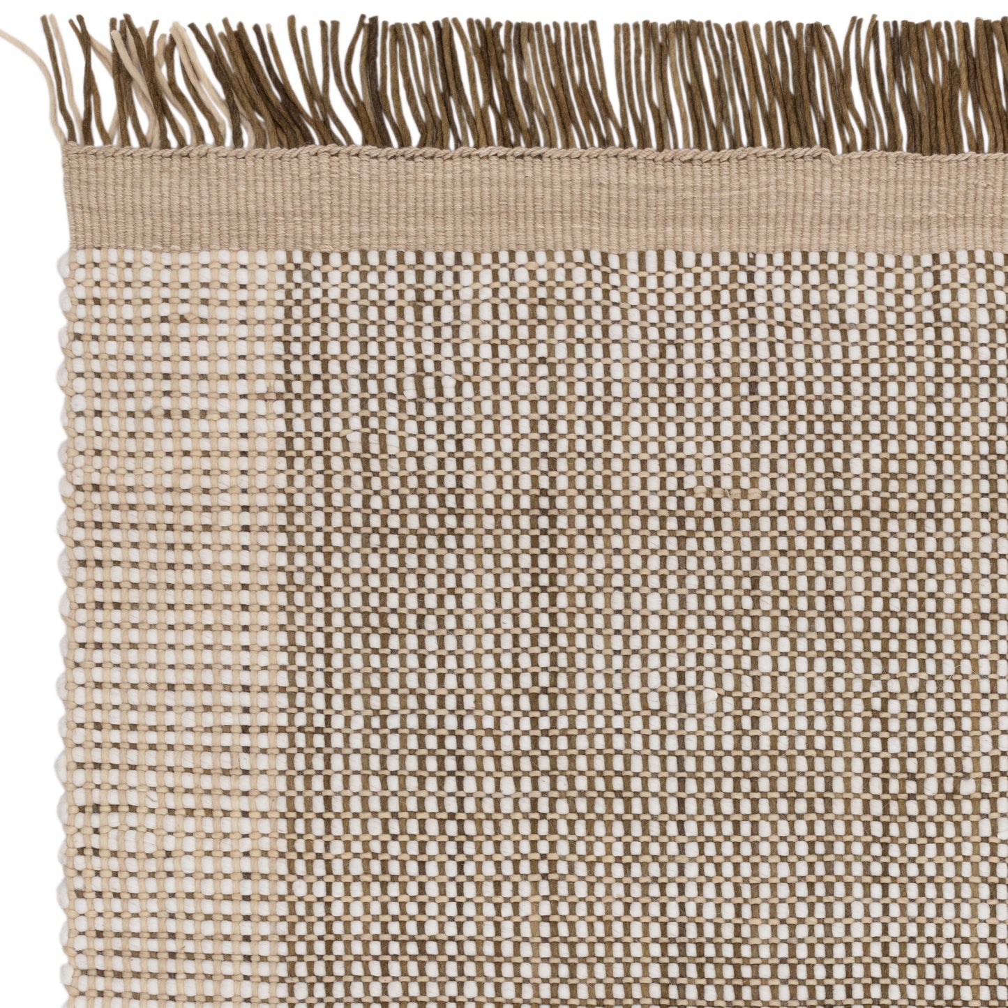 Avalon Modern Wool Flatweave Plain Rug in Forest Green