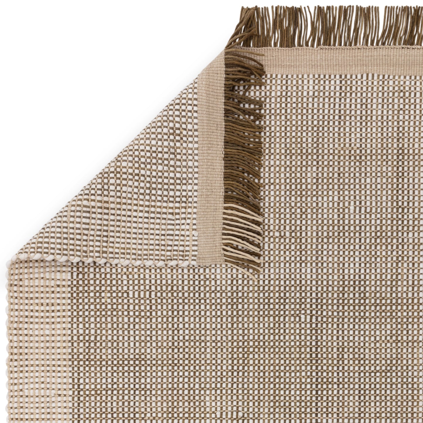 Avalon Modern Wool Flatweave Plain Rug in Forest Green