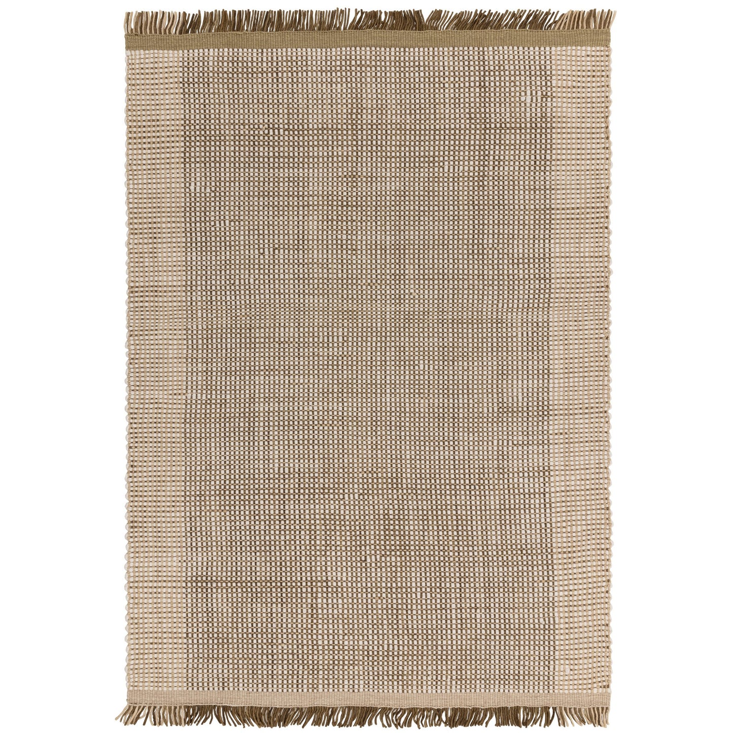 Avalon Modern Wool Flatweave Plain Rug in Forest Green