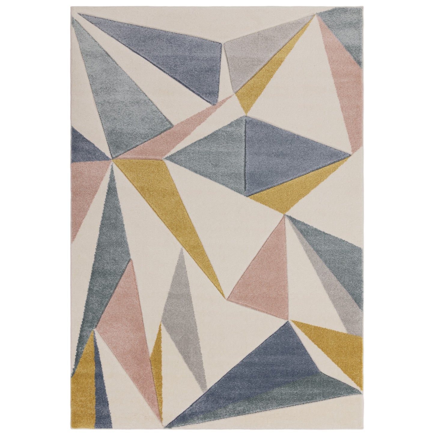 Sketch Kaledidoscope Geometric Carved Rugs in SK20 Pastel