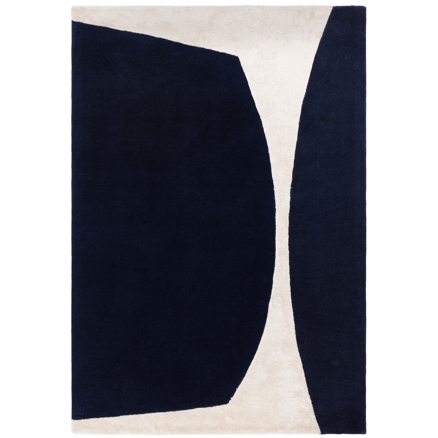 Matrix Signature MAX102 Wool Abstract Rugs in Indigo Blue