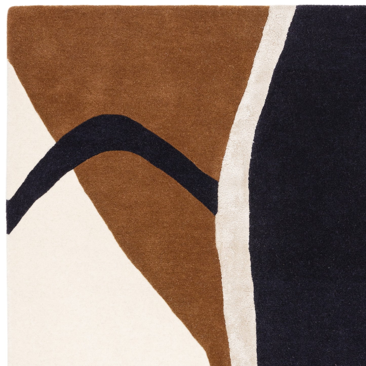Matrix Signature MAX105 Wool Abstract Rugs in Rust Brown