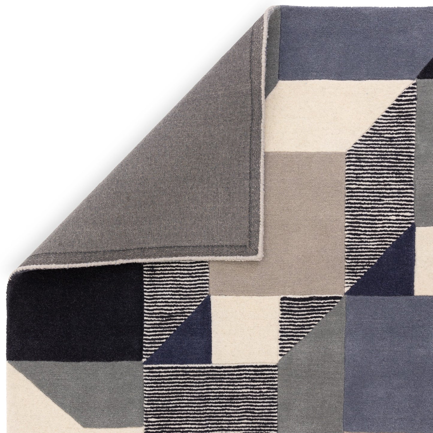 Matrix Memphis MAX101 Wool Abstract Rugs in Blue