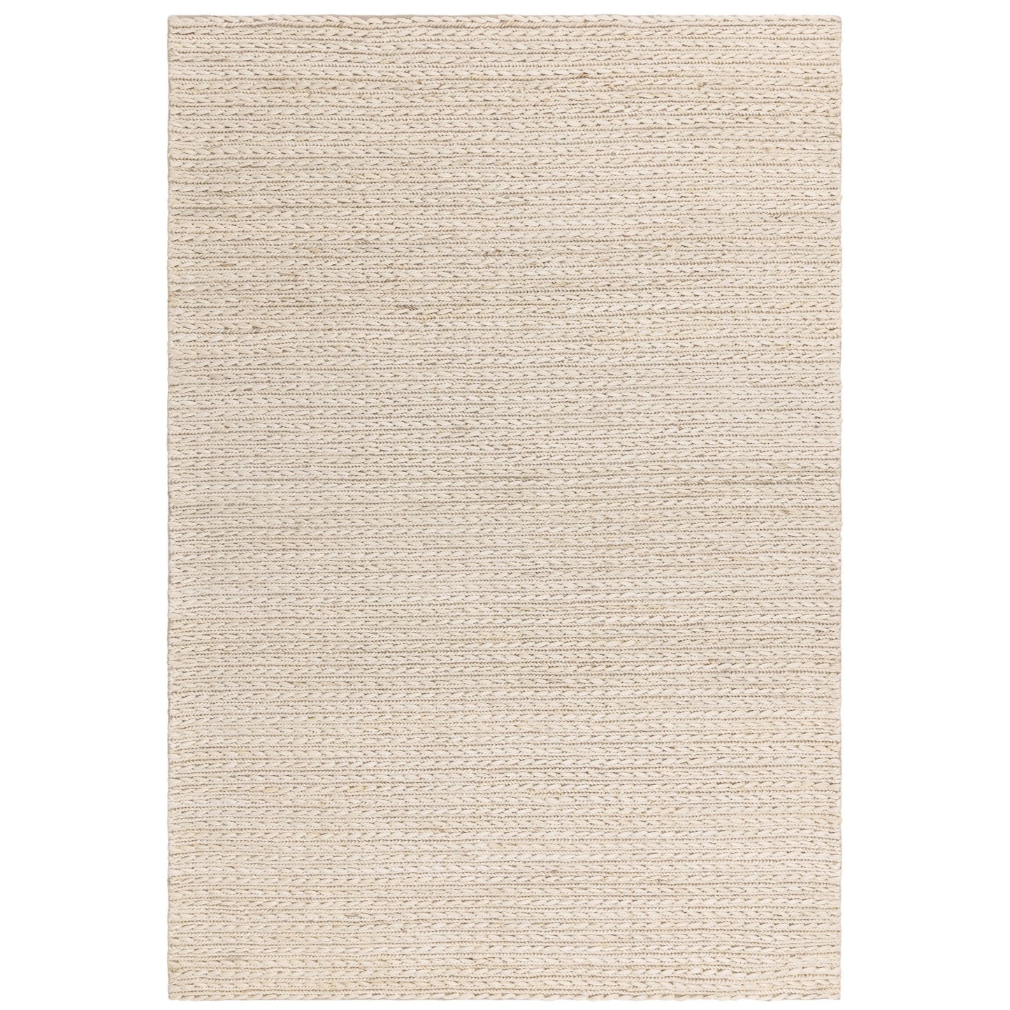 Oakley Natural Braided Jute Woven Rugs in Blonde Neutral