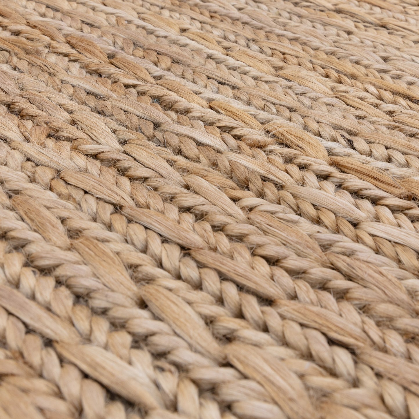Oakley Natural Braided Jute Woven Rugs in Straw Neutral