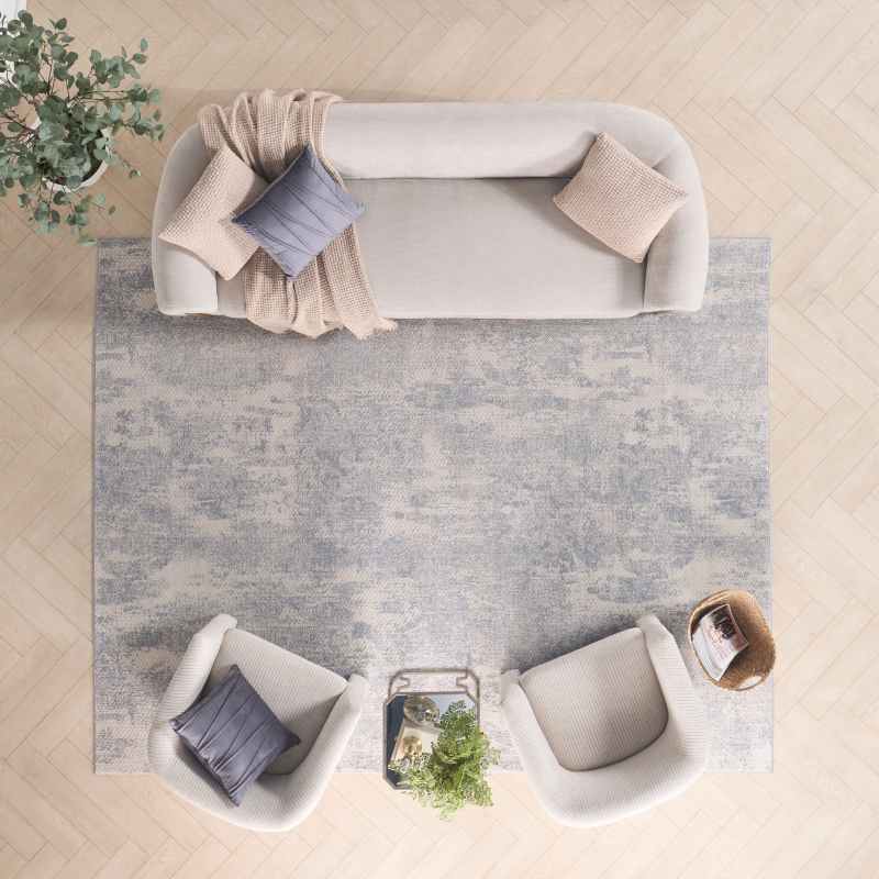 Nourison Exhale Abstract Rugs EXL01 in Light Grey