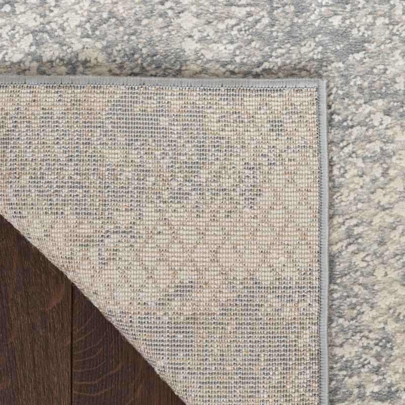 Nourison Exhale Abstract Runner Rugs EXL01 in Light Grey