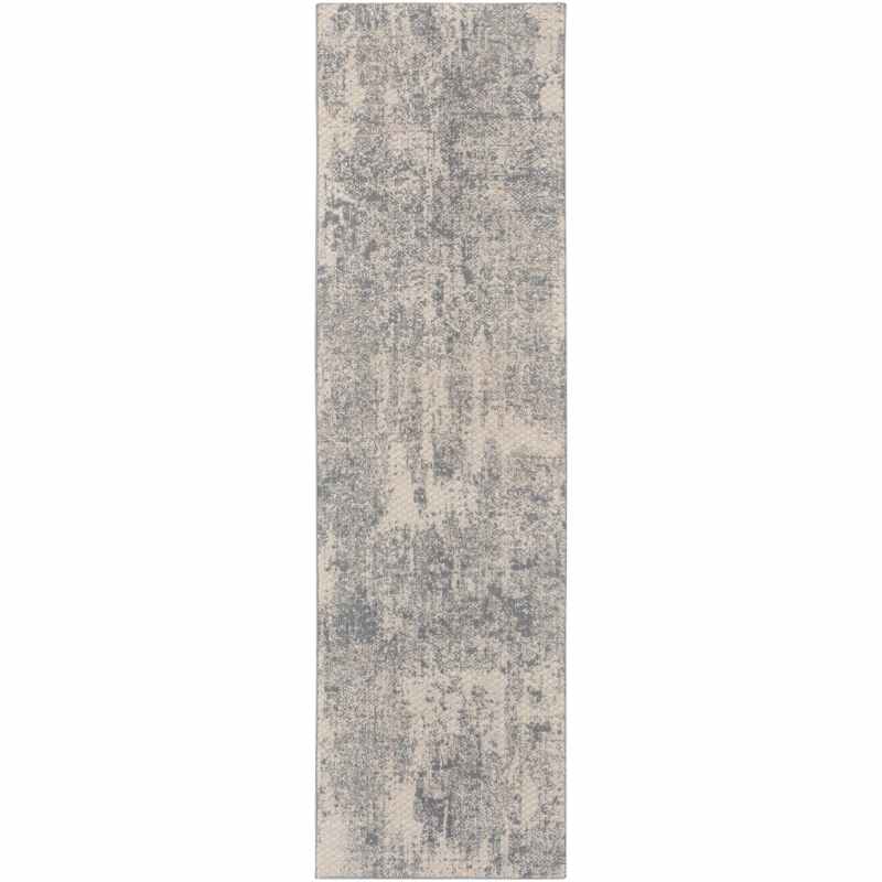 Nourison Exhale Abstract Runner Rugs EXL01 in Light Grey