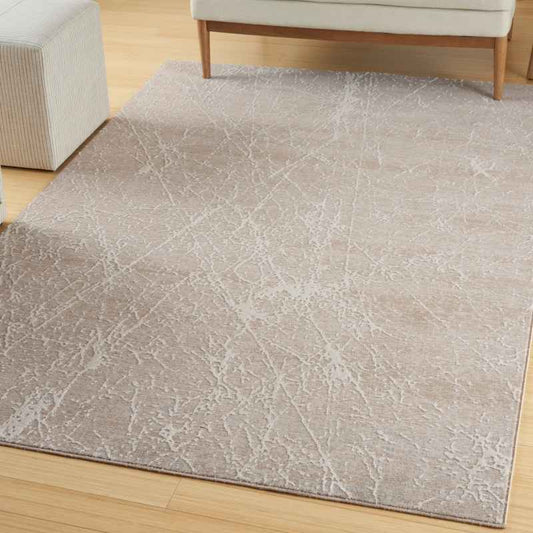 Nourison Exhale Abstract Rugs EXL02 in Moca Ivory