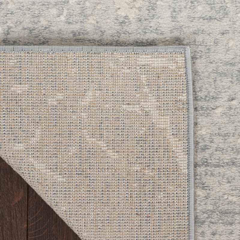 Nourison Exhale Abstract Runner Rugs EXL02 in Ivory Grey