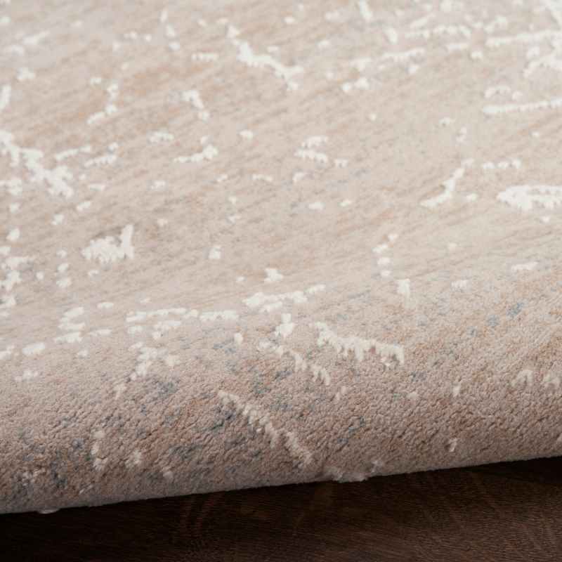 Nourison Exhale Abstract Runner Rugs EXL02 in Moca Ivory