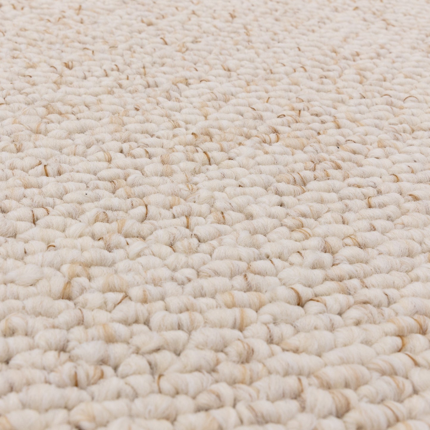 Boden Boho Washable Plain Textured Rugs in Ivory White