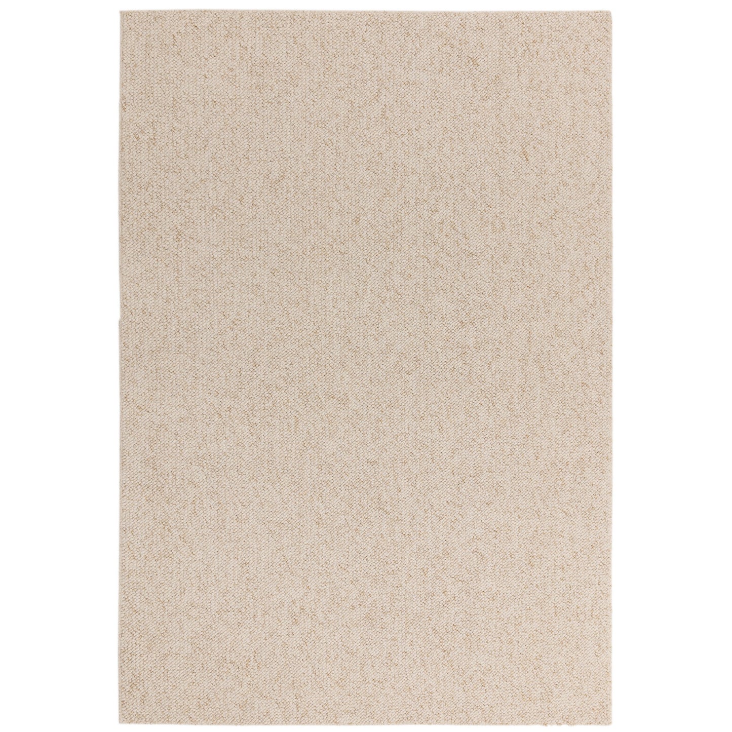 Boden Boho Washable Plain Textured Rugs in Ivory White