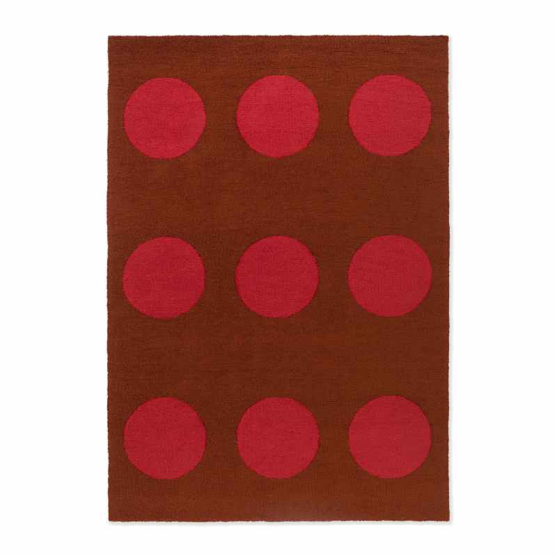 Habitat Festival Dots Indoor Outdoor Rug 495800 by Brink & Campman in Red