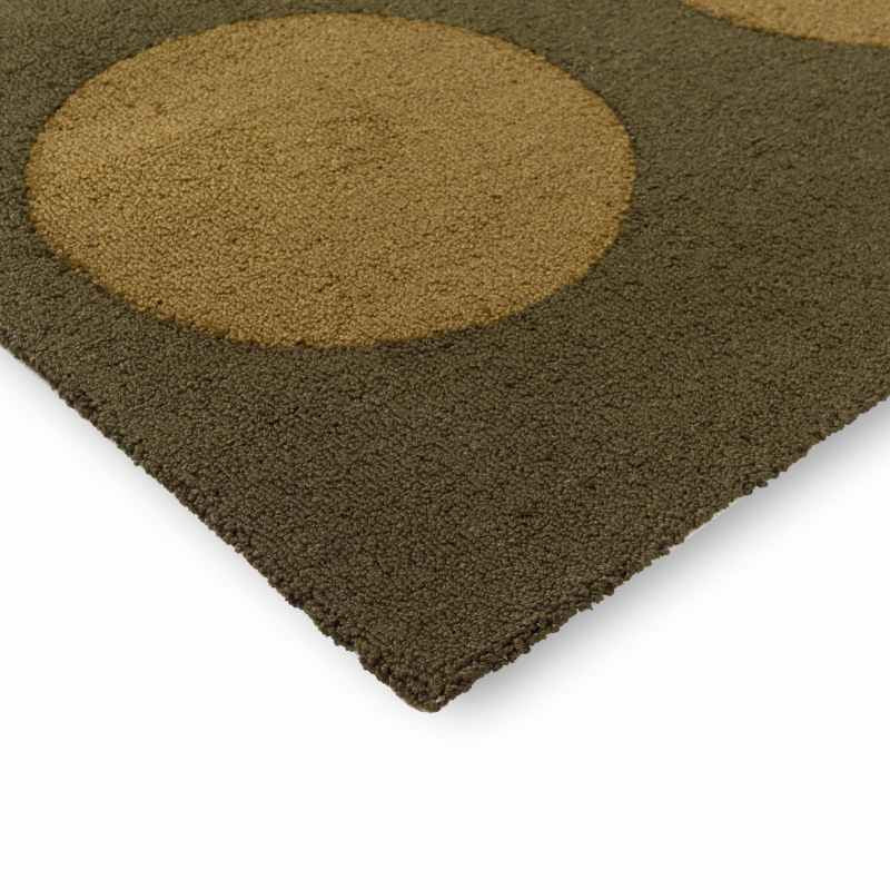 Habitat Festival Dots Indoor Outdoor Rug 495817 by Brink & Campman in Olive Green