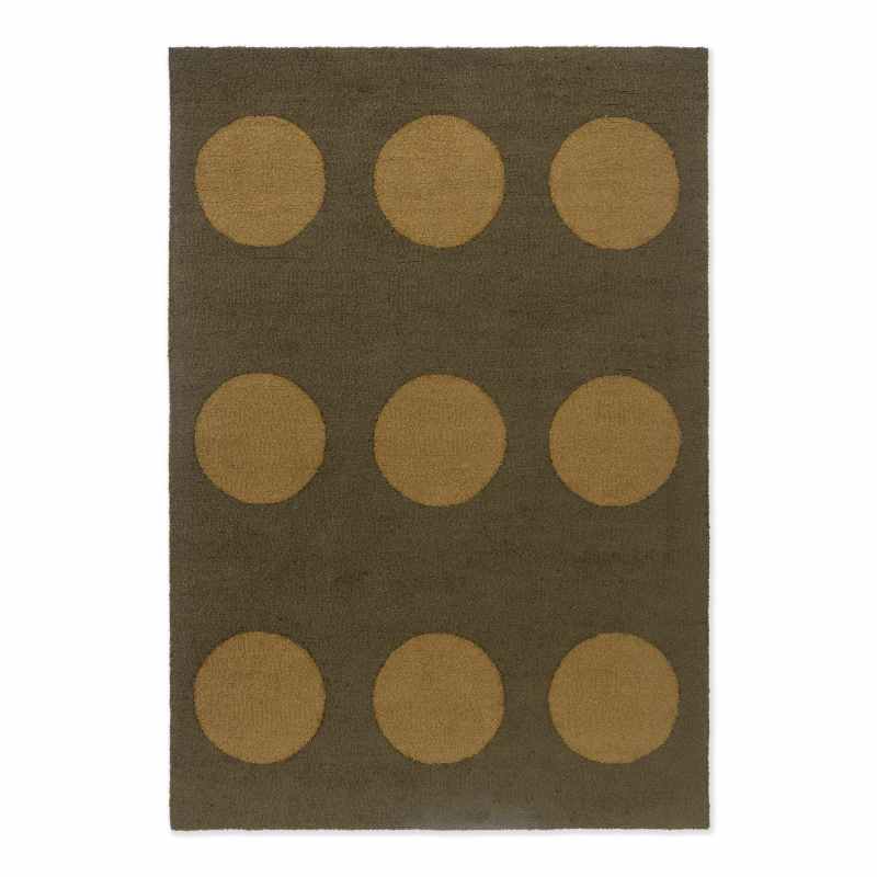 Habitat Festival Dots Indoor Outdoor Rug 495817 by Brink & Campman in Olive Green