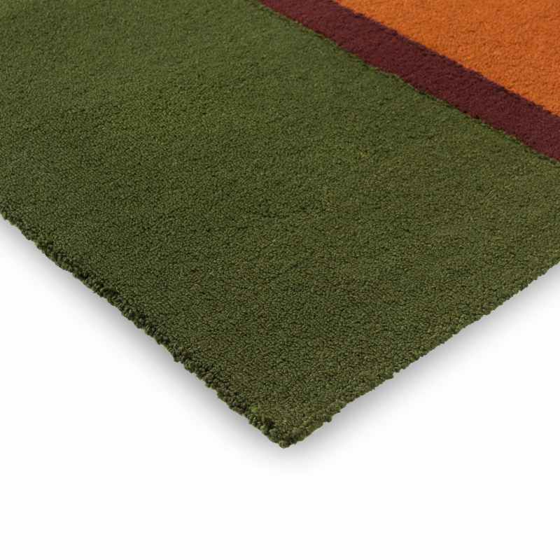 Habitat Festival Stripe Indoor Outdoor Rug 496513 by Brink & Campman in Orange