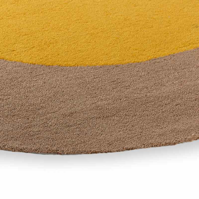 Habitat Festival Round Indoor Outdoor Rug 496306 by Brink & Campman in Yellow