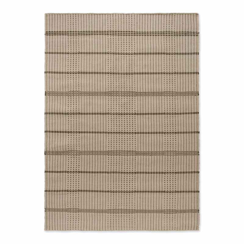 Zona Stitch Indoor Outdoor Rug 495707 by Brink & Campman in Olive Green