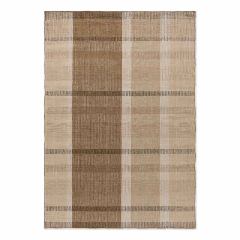 Zona Block Stripe Indoor Outdoor Rug 497501 by Brink & Campman in Cashew