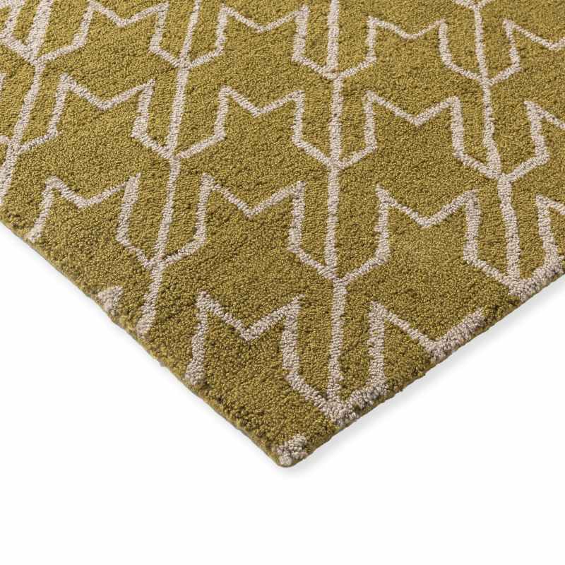 Houndstooth Indoor Outdoor Rug 455706 by Ted Baker in Mustard