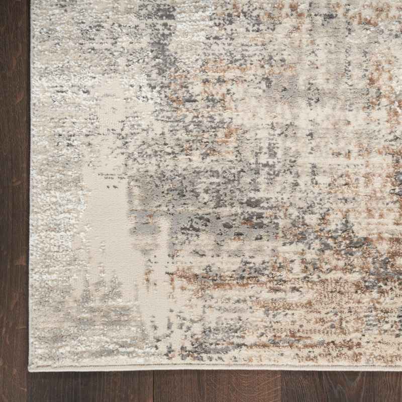 Sustainable Trend SUT04 Abstract Runner Rugs by Nourison in Beige Grey