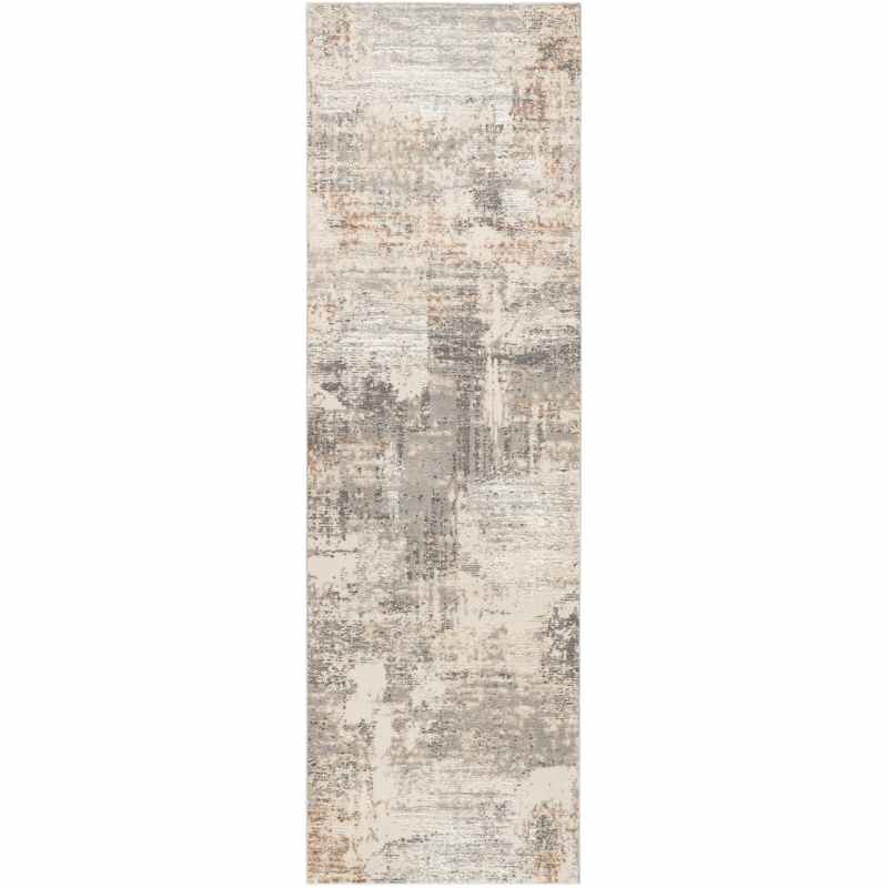 Sustainable Trend SUT04 Abstract Runner Rugs by Nourison in Beige Grey