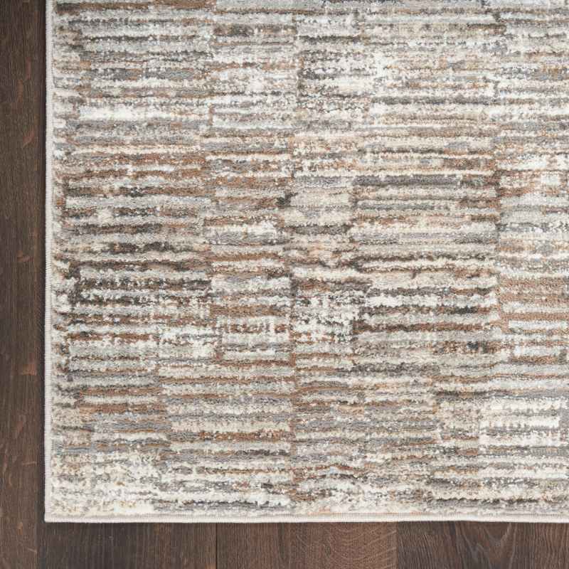 Sustainable Trend SUT06 Abstract Runner Rugs by Nourison in Ivory Mocha