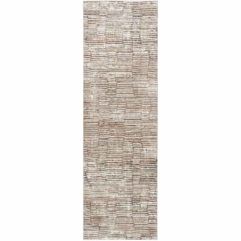 Sustainable Trend SUT06 Abstract Runner Rugs by Nourison in Ivory Mocha