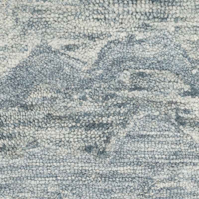 Graceful GRU01 Abstract Wool Runner Rugs by Nourison in Blue
