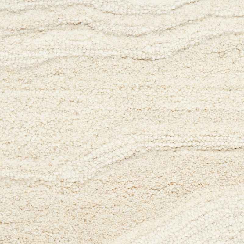 Graceful GRU01 Abstract Wool Runner Rugs by Nourison in Ivory White